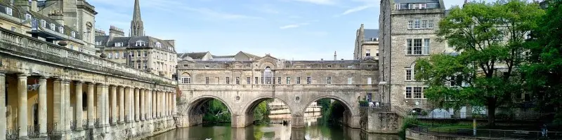 Bath's Georgian architecture and the famous Royal Crescent showcasing the city's heritage