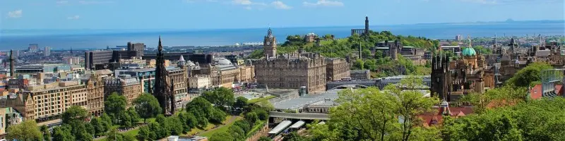 Edinburgh Castle perched on Castle Rock overlooking the historic Old Town