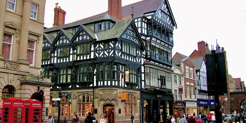 Chester cathedral and Roman walls