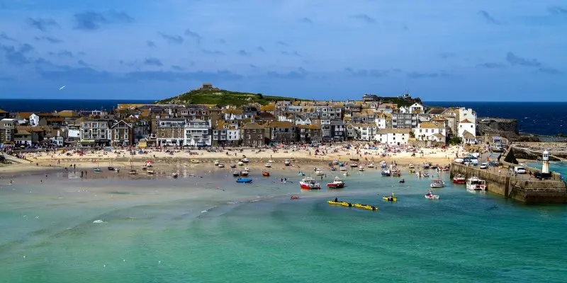 St Ives harbour and beaches
